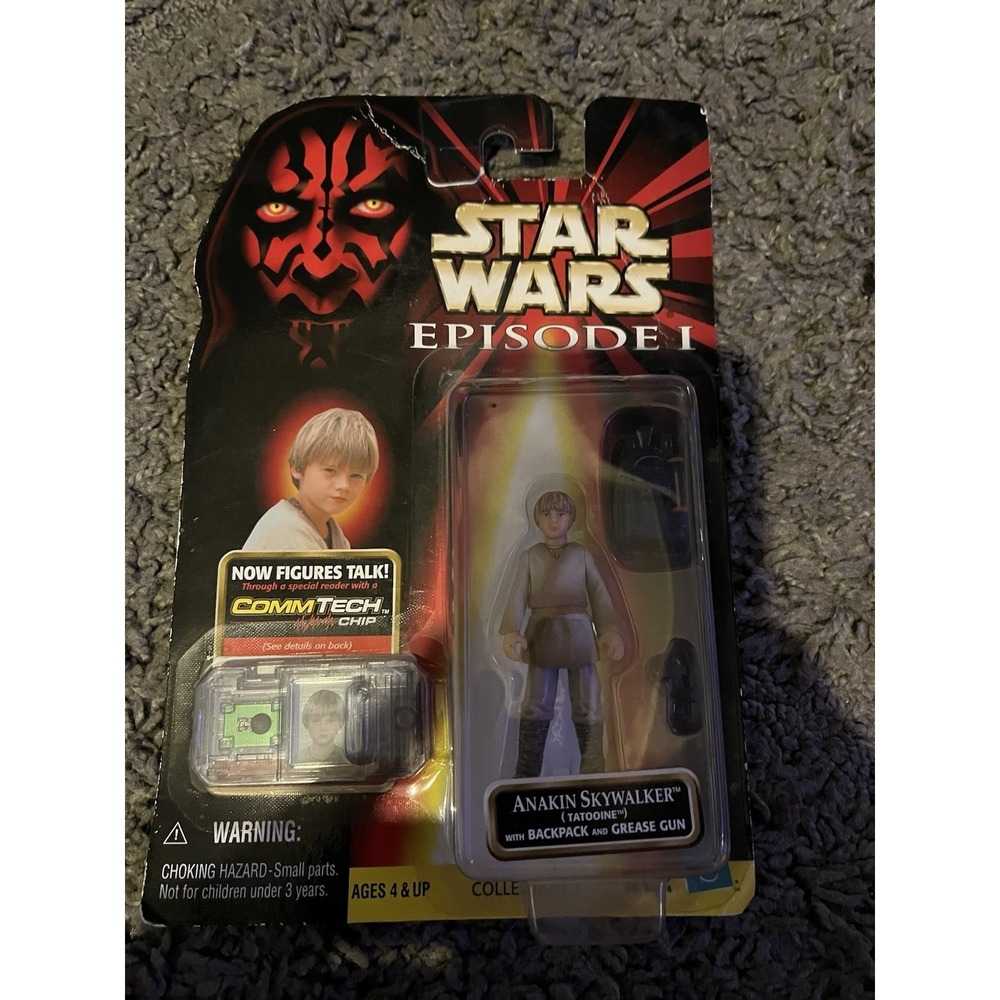 STAR WARS ANAKIN SKYWALKER (TATOOINE) WITH BACKPACK ANDβ GREASE GUN IN PACKAGE.